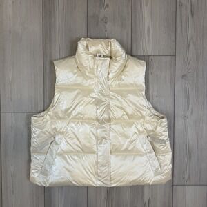 Victoria's Secret HIGH SHINE MARSHMALLOW PUFFER VEST BY PINK Size Large
